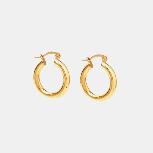 Gold-Plated Copper Huggie Earrings